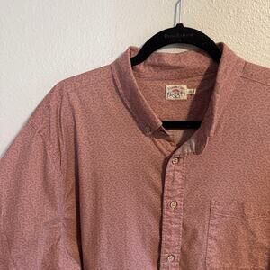 Faherty Patterned Short Sleeve Button Down Shirt Size XXL
